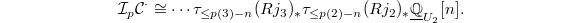 $$\mathcal{I}_p\mathcal{C}^\cdot \cong \cdots\tau_{\le p(3)-n}(R j_3)_*\tau_{\le p(2)-n}(Rj_2)_* \underline{\mathbb{Q}}_{U_2}[n].$$