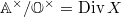 $\mathbb{A}^\times/\mathbb{O}^\times=\Div X$