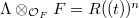 $\Lambda \otimes_{\mathcal{O}_F}F=R((t))^n$