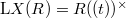 $\mathrm{L}X(R)=R((t))^\times$