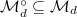 $\mathcal{M}_d^\circ\subseteq \mathcal{M}_d$