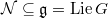 $\mathcal{N}\subseteq\mathfrak{g}=\Lie G$