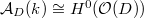 $\mathcal{A}_D(k)\cong H^0(\mathcal{O}(D))$