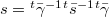 $s={}^t\bar \gamma^{-1} {}^{t}\bar s^{-1}{}^t\bar \gamma$