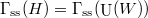 $\Gamma_\mathrm{ss}(H)=\Gamma_\mathrm{ss}(\UU(W))$