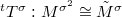 $^tT^\sigma: M^{\sigma^2}\cong \tilde M^\sigma$