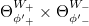 $\Theta_{\phi'{}_+}^{W_+}\times\Theta_{\phi'{}_-}^{W_-}$