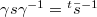 $\gamma s\gamma^{-1}={}^t\bar s^{-1}$