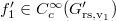 $f_1'\in C_c^\infty(G_\mathrm{rs,v_1}')$