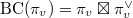 $\mathrm{BC}(\pi_v)=\pi_v \boxtimes \pi_v^\vee$