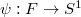 $\psi: F\rightarrow S^1$