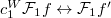 $c_1^W\mathcal{F}_1 f\leftrightarrow \mathcal{F}_1f'$