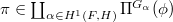 $\pi\in\coprod_{\alpha\in H^1(F,H)}\Pi^{G_\alpha}(\phi)$