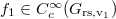 $f_1\in C_c^\infty(G_\mathrm{rs,v_1})$