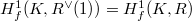 $H^1_f(K, R^\vee(1))=H^1_f(K, R)$