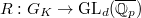 $R: G_K\rightarrow \GL_d(\overline{\mathbb{Q}_p})$