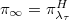 $\pi_\infty=\pi_{\lambda_\tau}^H$