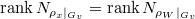 $\rank N_{\rho_x|_{G_v}}=\rank N_{\rho_W|_{G_v}}$