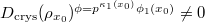 $D_\mathrm{crys}(\rho_{x_0})^{\phi=p^{\kappa_1(x_0)}\phi_1(x_0)}\ne0$