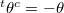 ${}^t \theta^c = -\theta$