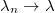 $\lambda_n\rightarrow \lambda$