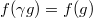 $f(\gamma g)=f(g)$