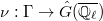 $\nu: \Gamma\rightarrow \hat G(\overline{\mathbb{Q}_\ell})$