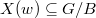 $X(w)\subseteq G/B$