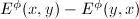 $E^\phi(x,y)-E^\phi(y,x)$