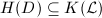 $H(D)\subseteq K(\mathcal{L})$