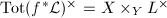 $\mathrm{Tot}(f^*\mathcal{L})^\times=X\times_YL^\times$