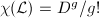 $\chi(\mathcal{L})=D^g/g!$