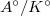 $A^{\circ}/K^{\circ}$