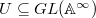 $U\subseteq GL(\mathbb{A}^\infty)$