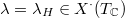 $\lambda=\lambda_H\in X^\cdot(T_\mathbb{C})$