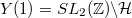 $Y(1)=SL_2(\mathbb{Z})\backslash \mathcal{H}$