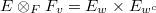 $E \otimes_F F_v=E_w\times E_{w^c}$