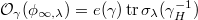 $\mathcal{O}_\gamma(\phi_{\infty,\lambda})=e(\gamma)\tr\sigma_\lambda(\gamma_H^{-1})$