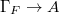 $\Gamma_F\rightarrow A$