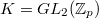 $K=GL_2(\mathbb{Z}_p)$