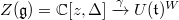 $Z(\mathfrak{g})=\mathbb{C}[z,\Delta]\xrightarrow{\gamma} U(\mathfrak{t})^W$