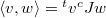 $\langle v,w\rangle= {}^tv^cJw$