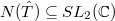 $N(\hat T)\subseteq SL_2(\mathbb{C})$