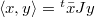 $\langle x,y\rangle={}^t\bar x J y$