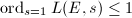 $\ord_{s=1}L(E,s)\le1$