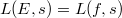 $L(E,s)=L(f,s)$