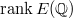 $\rank E(\mathbb{Q})$