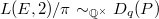 $L(E,2)/\pi\sim_{\mathbb{Q}^\times}  D_q(P)$
