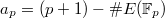 $a_p=(p+1)- \#E(\mathbb{F}_p)$