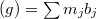 $(g)=\sum m_j b_j$